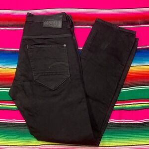 G-Star Raw Jeans Men's‎ 33x32 (Fit 30x32) Black New Radar Slim Button Fly